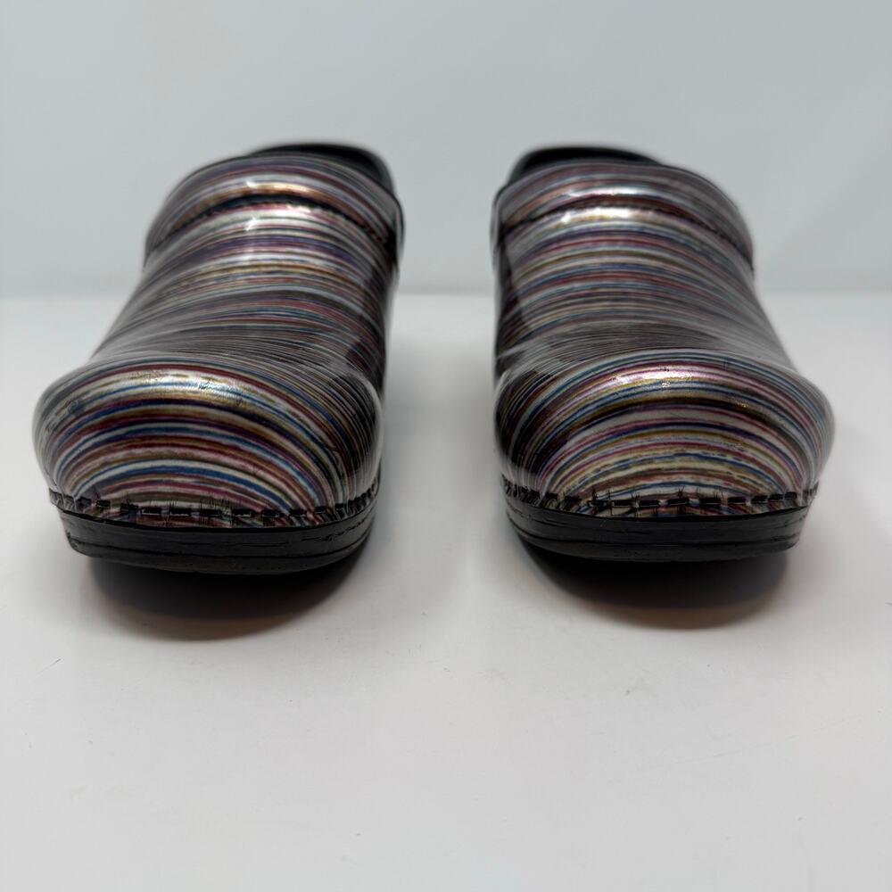 Dansko Professional XP Clogs Women's 39 Patent Leather Multicolored Stripe - Picture 12 of 14